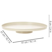 položky Dekorativní kovový květinový talíř, kulatý, 41 cm, stolní dekorace