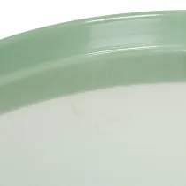 položky Kulatý zelený dekorativní talíř na stojanu pro aranžmá na stůl, 30 cm