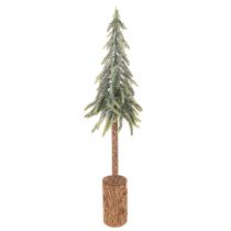 položky Umělá jedle, ledová úprava, s dřevěným podstavcem, zimní dekorace, 60 cm