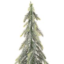 položky Umělá jedle, ledová úprava, s dřevěným podstavcem, zimní dekorace, 60 cm