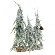 Jedle se sněhem, adventní dekorace, zimní les L16,5cm H28cm
