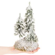 položky Zasněžené jedle, umělá zimní krajina pro vánoční vesničku a dekoraci na stůl, 29 cm