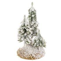 položky Zasněžené jedle, umělá zimní krajina pro vánoční vesničku a dekoraci na stůl, 29 cm