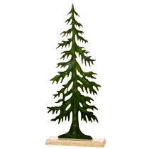 položky Dekorativní vánoční figurka, zelená, na dřevěném podstavci, 60 cm