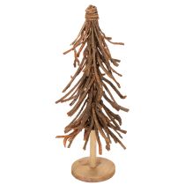 položky Vánoční stromeček z vrbových větví na dřevěném podstavci, 48 cm