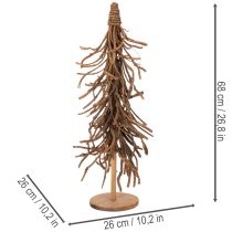 položky Dekorativní stromeček z vrbových větví na dřevěném podstavci, 68 cm