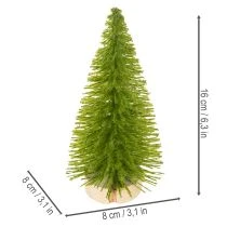 položky Umělý vánoční stromeček s dřevěným podstavcem, malý, 16 cm, 6 kusů