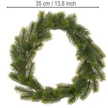 položky Umělý věnec z jedle zelené barvy na dekoraci dveří, 35 cm