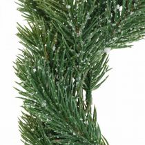 položky Umělý vánoční věnec, dekorativní věnec, mrazivý, Ø25cm, věnec na dveře, adventní věnec, třpytky