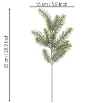 položky Umělá jedlová větvička, slavnostní dekorace okna, 50 cm, 3 kusy
