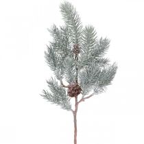 Jedle větev umělá vánoční větvička matovaná 43cm
