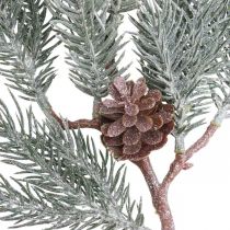 Jedle větev umělá vánoční větvička matovaná 43cm