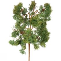 položky Umělá jedlová větev jedle zelená cedrová větev šišky 85cm