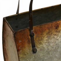 Kovová taška na výsadbu květináčů 26×12,5×27cm