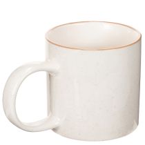 položky Keramický hrnek s motivem domu a reliéfním vzorem, 9 cm
