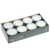 Čajové svíčky maxi Ø58mm 16 ks bílé