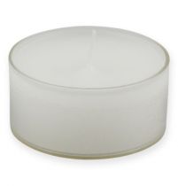 Čajové svíčky maxi s transp. Kryt bílý 54mm 16ks