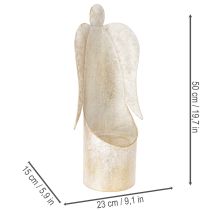 položky Svícen ve tvaru figurky anděla, zlatý, na dekoraci stolu, 50 cm