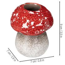 položky Dekorativní houba, muchomůrka, svíčka na čajovou svíčku jako dekorace na stůl, 9 cm