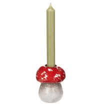 položky Dekorativní houba, muchomůrka, svíčka na čajovou svíčku jako dekorace na stůl, 9 cm