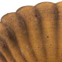položky Vintage svícen na čajové svíčky, malá miska, rezavě zbarvený kov, Ø10cm, V4,5cm