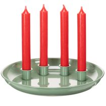 položky Adventní věnec se čtyřmi svícny, zelený, 24 cm