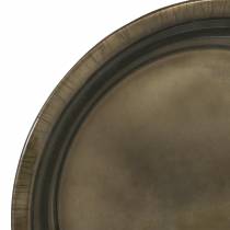 Dekorativní talíř z kovového bronzu s glazurou Ø40cm