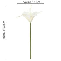 položky Umělé květy bílé tygří lilie do vázy a aranžmá, kytice 29 cm, 6 ks