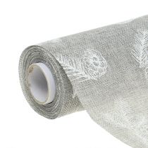 Stuha na stůl s motivem jedle šedá 20cm 5m