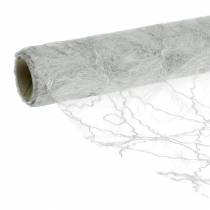 Stuha na stůl běhoun stříbrný 30cm 25m