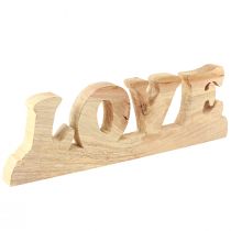 položky Stolní dekorace dřevěný stojan „Love“ přírodní vrbové dřevo 60×19cm