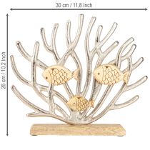 položky Námořní dekorace na stůl, korálová dekorace, ryba, dřevo, kov, L30cm