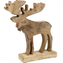 Stolní dekorace Vánoční deko los dřevěný stojan deco jelen V27,5cm