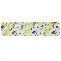 položky Běh na stůl citrony a olivy běhoun letní textil 138×32cm