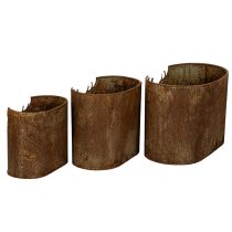 položky Květináč jelen kovový oválný rustikální sada 3 kusů 24 cm