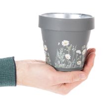 položky Květináč s motivem sedmikrásek pro stylový interiérový design, 11 cm, 4 kusy