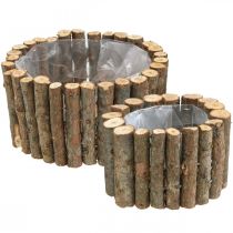 Miska na rostliny kulaté přírodní březové větve Ø14/20 cm sada 2 ks