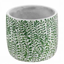 Cachepot úponkový dekor, keramická nádoba, květináč betonový vzhled Ø20,5cm H17,5cm