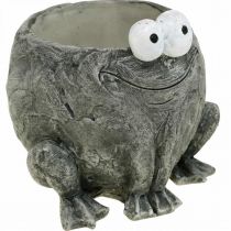 Držák na hrnec žába s úsměvem šedý 11x12cm