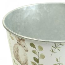 Zajíček květináč Velikonoční kovový hrnec Ø14cm V12,5cm