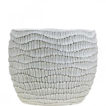 položky Květináč Concrete White Vintage Honeycomb Dekorativní květináč V15cm Ø15cm