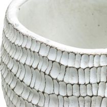 položky Květináč Concrete White Vintage Honeycomb Dekorativní květináč V15cm Ø15cm