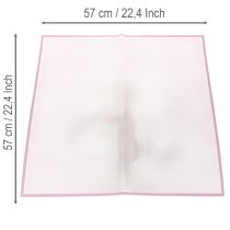 položky Transmatt růžová vlhkoodolná květinářská fólie 57 cm, řezaná na míru na kytice, 20 ks