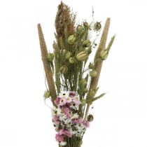 položky Kytice ze sušených květin růžová, bílá kytice ze sušených květin V60-65cm