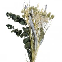 Sušená kytice z bodláku eukalyptu sušené stříbro 64cm