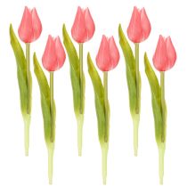 položky Vysoce kvalitní tulipánový květ jako realistická replika do stolních váz, 21 cm, 6 kusů