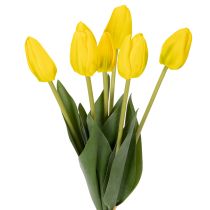 položky Umělé tulipánové květy pro realistickou jarní dekoraci do obývacího pokoje nebo kanceláře, 40 cm, 7 kusů
