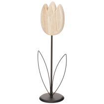 položky Dekorativní dřevěná figurka tulipánu na stojanu pro jarní doprovod, 47,5 cm