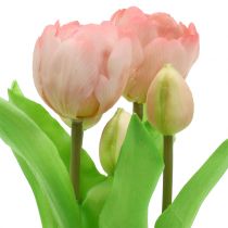 položky Umělé květiny v květináči Umělé tulipány Růžově žluté 22,5 cm