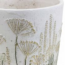 Květináč velký keramický květináč z bílého zlata Ø20,5cm V20cm